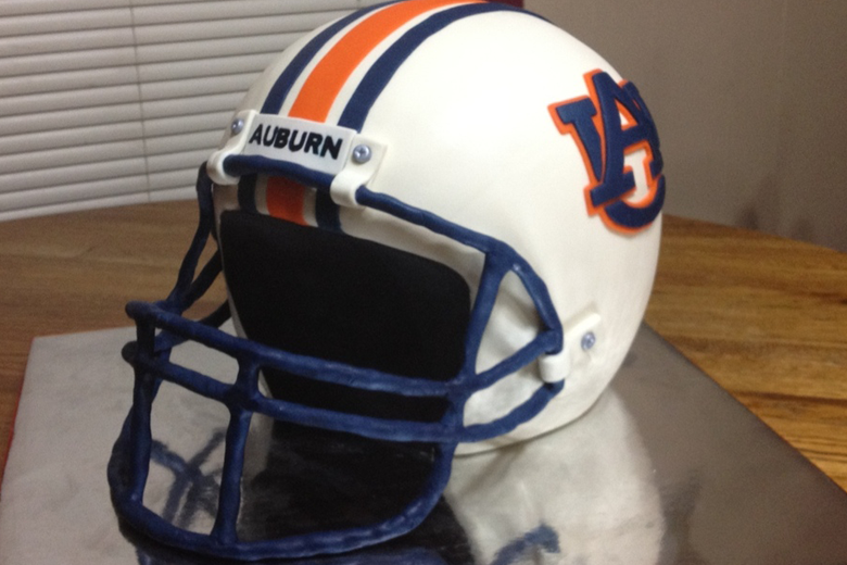 Auburn University Wedding Cake - Football Helmet
