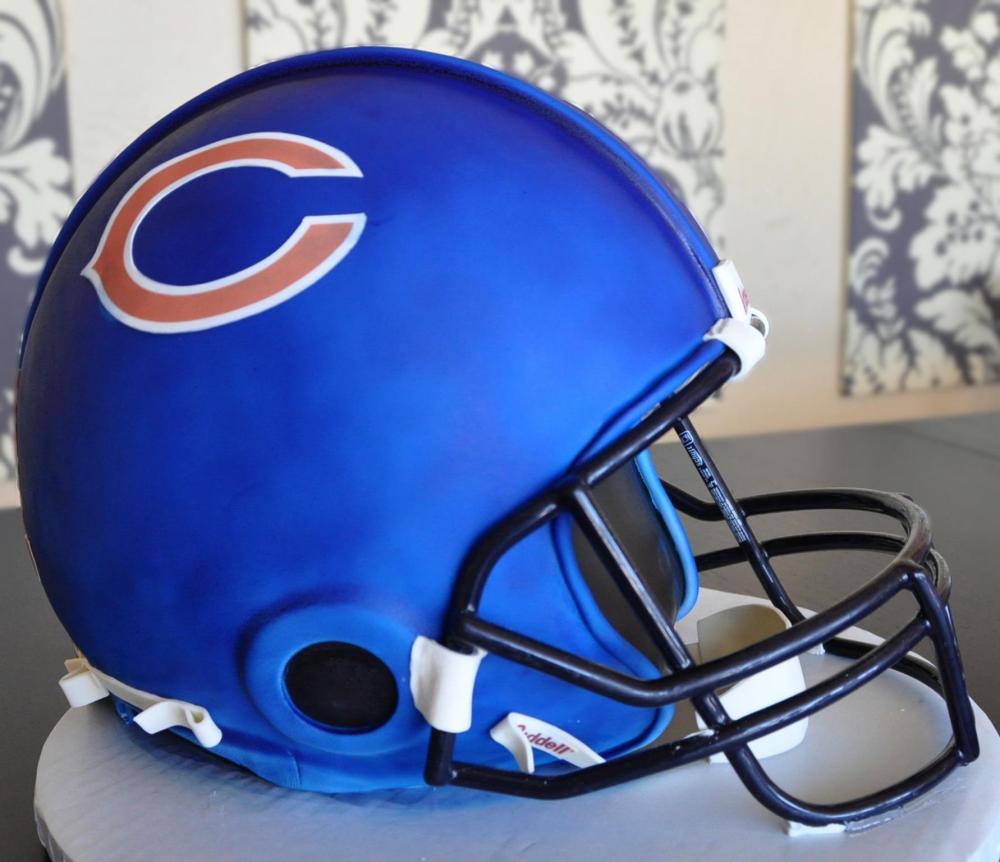 Chicago Bears Wedding Cake football helmet