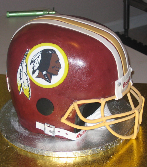 Poor Shape - Washington Redskins football helmet cake fail