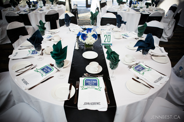 Vancouver Canucks Table Setting