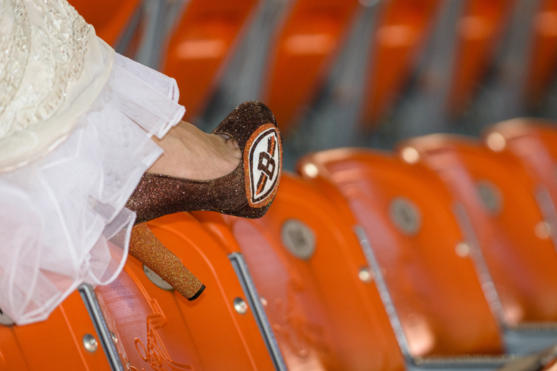 Wedding Dress Accessory - Cleveland Browns Heels