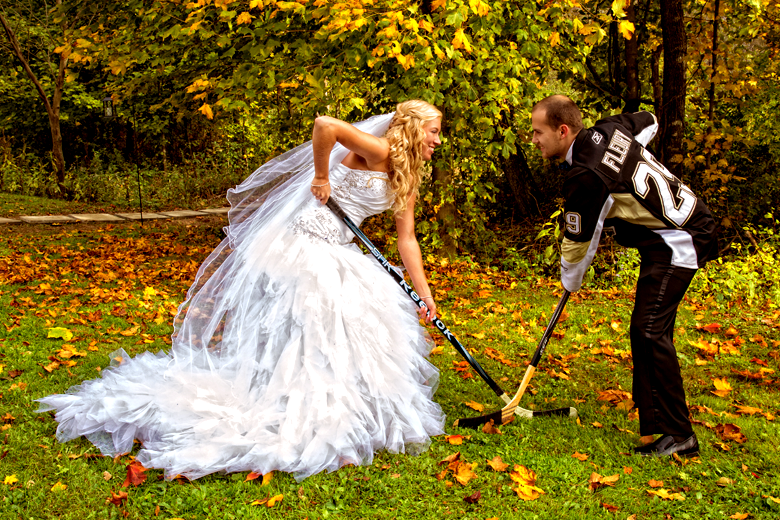 Hockey Wedding Faceoff