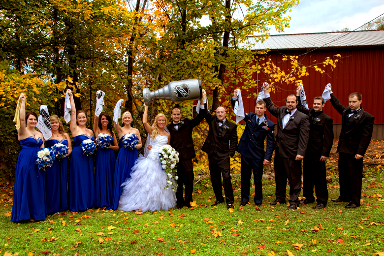 Wedding Party Hoist Lord Stanley's Cup